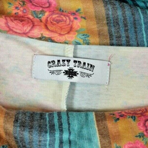 Crazy Train Womens Size One Size Plus Colorful Floral Pullover Poncho NWT - Picture 3 of 4